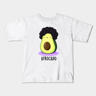 Afro-cado Cute Funny Avocado Pun Kids T-Shirt